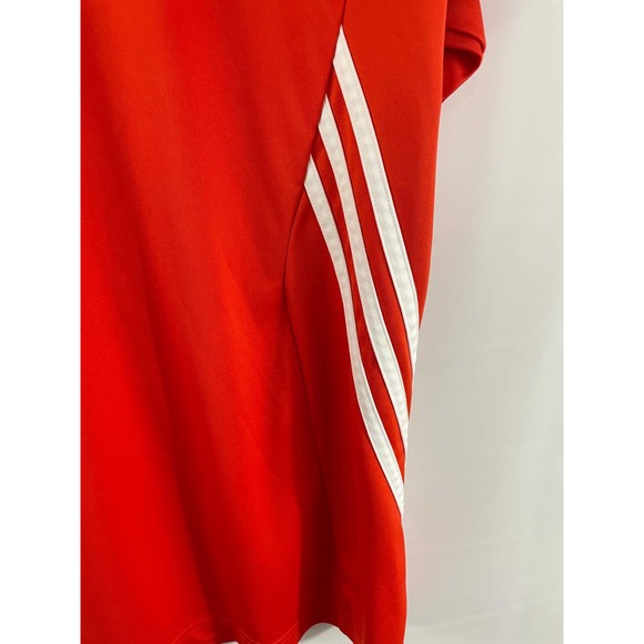 Adidas Mens XL Clima Lite Orange White Shirt Activewear Running Short Sleeves - Picture 3 of 6